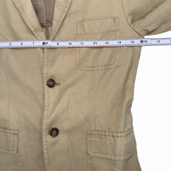 Polo Ralph Lauren Youth Khaki 2-Button Blazer Jacket Size 10-12 Linen Cotton - Picture 8 of 11